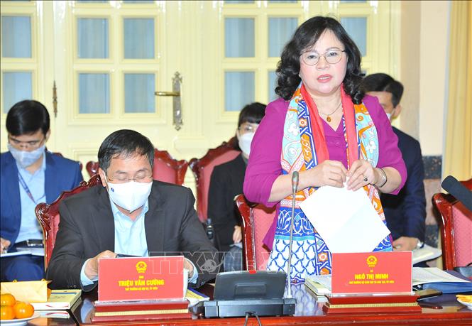 Phó Chủ tịch nước Võ Thị Ánh Xuân họp Hội đồng Bảo trợ Quỹ Bảo trợ trẻ em Việt Nam Chú thích ảnh