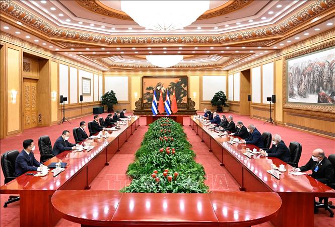 Trung Quốc và Cuba ra tuyên bố chung về làm sâu sắc hơn quan hệ Chú thích ảnh