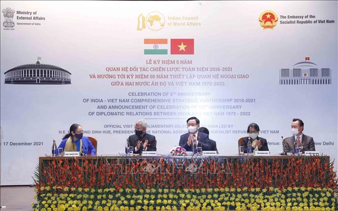 Lễ mít tinh kỷ niệm 5 năm quan hệ Đối tác chiến lược toàn diện Việt Nam - Ấn Độ Chú thích ảnh
