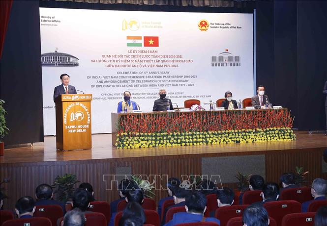 Lễ mít tinh kỷ niệm 5 năm quan hệ Đối tác chiến lược toàn diện Việt Nam - Ấn Độ Chú thích ảnh