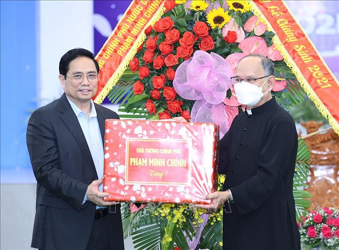 Thủ tướng chúc mừng Noel 2021 các chức sắc, đồng bào Công giáo tại Bà Rịa - Vũng Tàu Chú thích ảnh