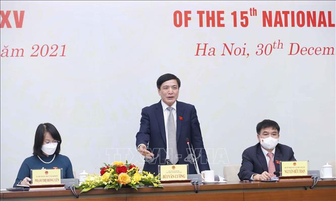 Kỳ họp bất thường lần thứ nhất, Quốc hội khóa XV: Đưa ra quyết sách kịp thời để phục hồi và phát triển kinh tế - xã hội Chú thích ảnh