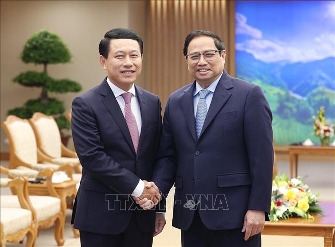 Thủ tướng Phạm Minh Chính tiếp Phó Thủ tướng, Bộ trưởng Ngoại giao Lào Chú thích ảnh