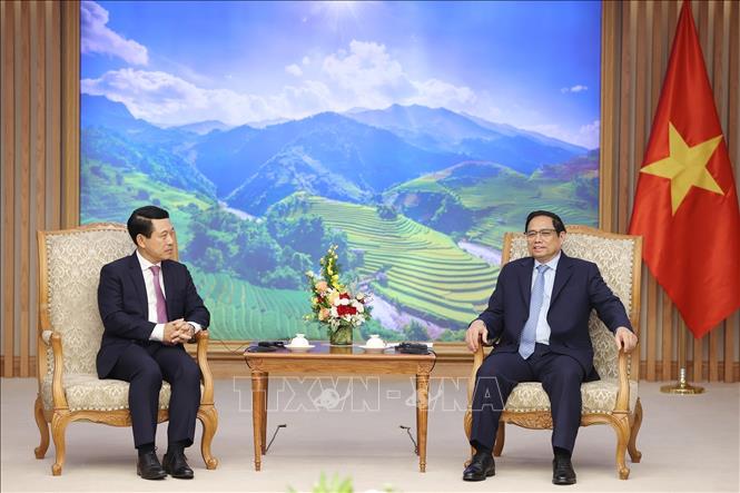 Thủ tướng Phạm Minh Chính tiếp Phó Thủ tướng, Bộ trưởng Ngoại giao Lào Chú thích ảnh