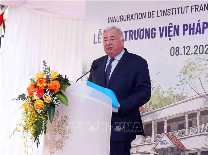 Chủ tịch Thượng viện CH Pháp dự Lễ khai trương trụ sở mới của Viện Pháp tại Việt Nam Chú thích ảnh