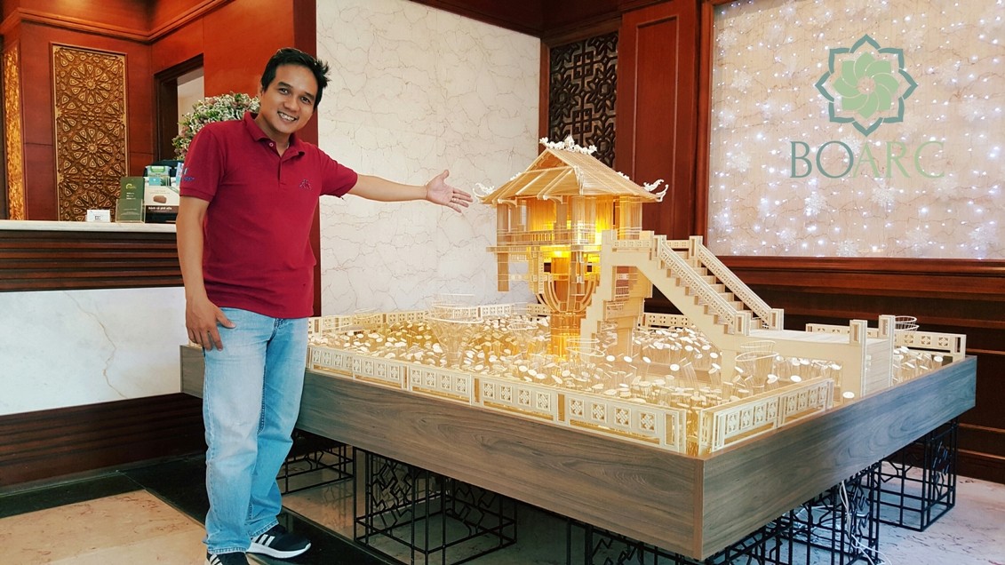 Kiến trúc sư tái hiện các công trình đặc sắc của Việt Nam qua tăm giang Kiến trúc sư tái hiện các công trình đặc sắc của Việt Nam qua tăm giang