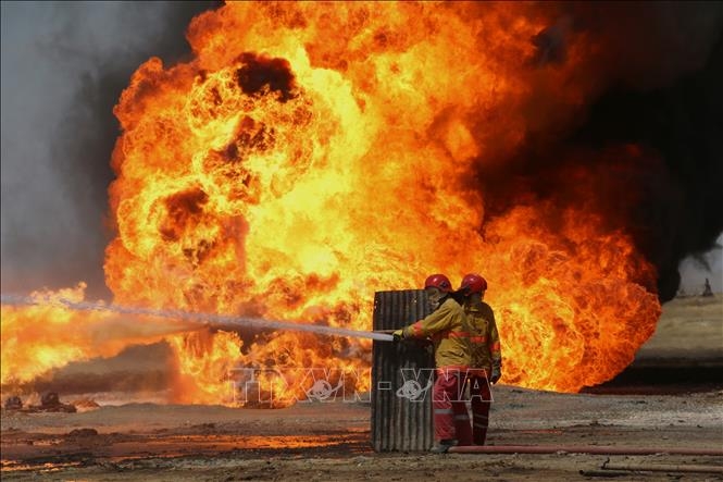 Hai giếng dầu tại Bai Hassan của Iraq lại bị tấn công Hai giếng dầu tại Bai Hassan của Iraq lại bị tấn công