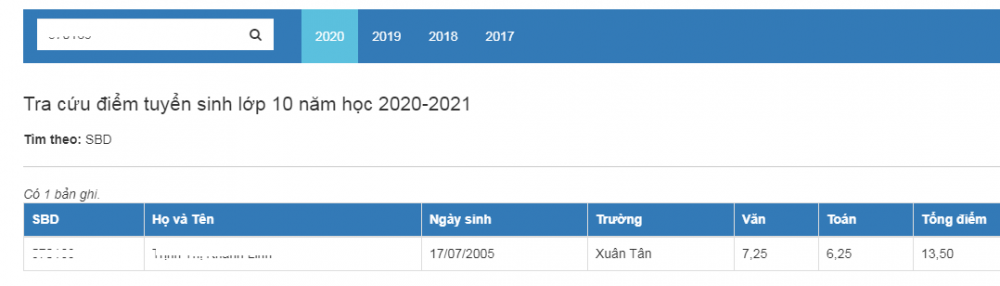 undefined 3555 tra cuu diem tuyen sinh lop 10 vao thpt nam dinh