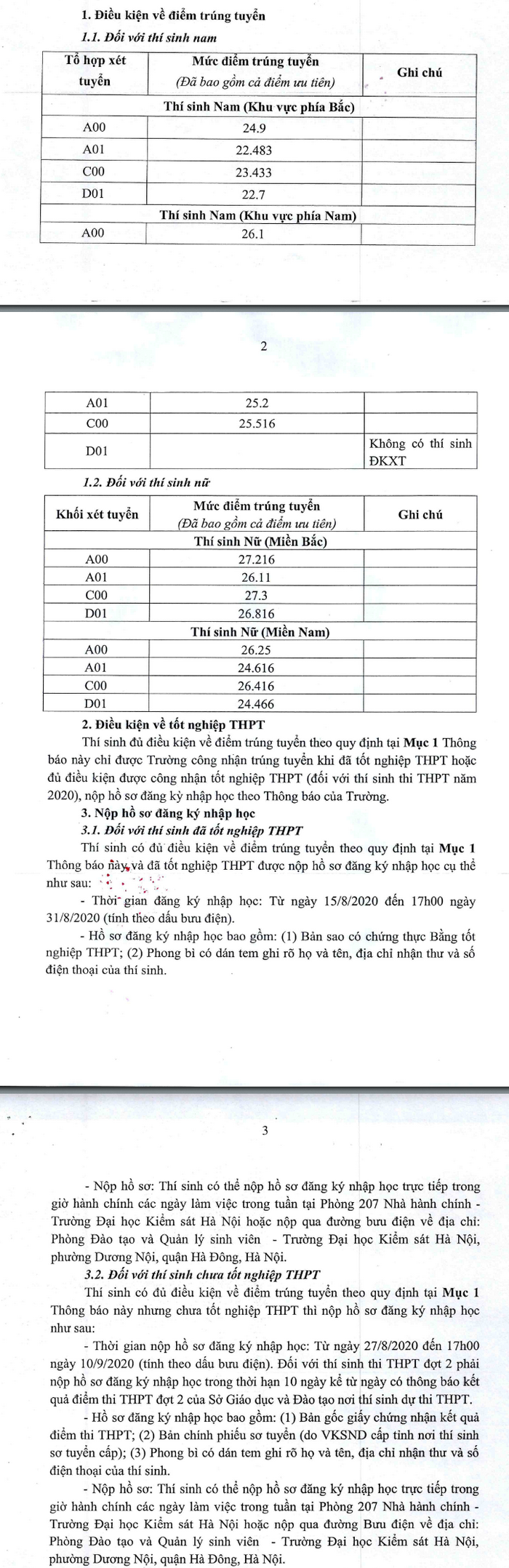 undefined 3459 dieu kien trung tuyen dai hoc kiem sat ha noi 2020