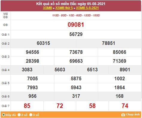 Kết quả XSMB ngày 6/8/2021 - Dự đoán, soi cầu trực tiếp xổ số miền Bắc hôm nay Kết quả XSMB ngày 6/8/2021 - Dự đoán, soi cầu trực tiếp xổ số miền Bắc hôm nay