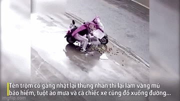 Video: Tên trộm có pha quay xe vụng về khiến dân mạng 