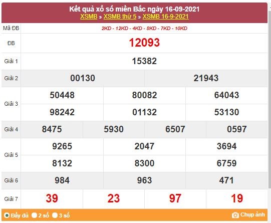 Kết quả XSMB ngày 17/9/2021 - Dự đoán, soi cầu trực tiếp xổ số miền Bắc hôm nay Kết quả XSMB ngày 17/9/2021 - Dự đoán, soi cầu trực tiếp xổ số miền Bắc hôm nay