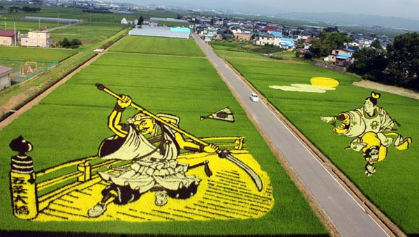 Cận cảnh những kiệt tác nghệ thuật khổng lồ trên đồng lúa Nhật Bản Cận cảnh những kiệt tác nghệ thuật khổng lồ trên đồng lúa Nhật Bản