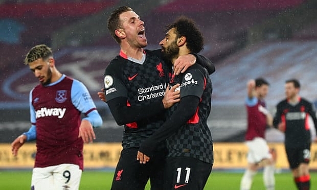 Liverpool bám sát MU trên bảng xếp hạng