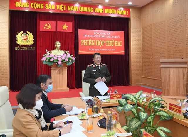 Thượng tướng Lương Tam Quang, Thứ trưởng Bộ Công an, Trưởng Tiểu ban ANTT SEA Games 31 chủ trì phiên họp Thượng tướng Lương Tam Quang, Thứ trưởng Bộ Công an, Trưởng Tiểu ban ANTT SEA Games 31 chủ trì phiên họp