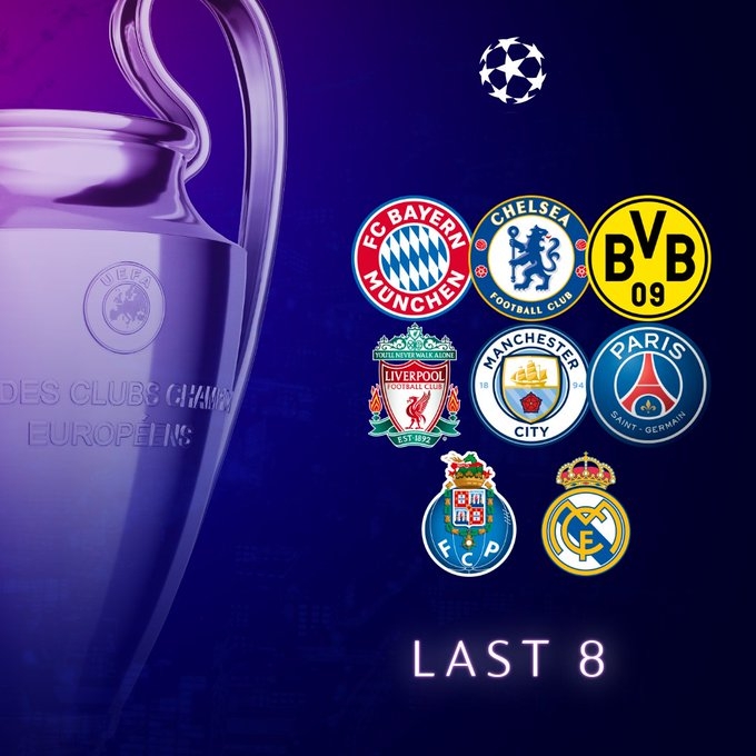 Top 8 đội tứ kết Champions League 2020/21: Ngoại hạng Anh áp đảo Top 8 đội tứ kết Champions League 2020/21: Ngoại hạng Anh áp đảo