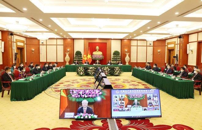 Tổng Bí thư dự Hội nghị thượng đỉnh giữa Đảng Cộng sản Trung Quốc với các chính đảng Tổng Bí thư dự Hội nghị thượng đỉnh giữa Đảng Cộng sản Trung Quốc với các chính đảng