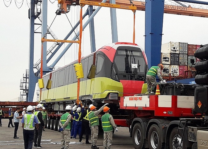 Đoàn tàu metro Nhổn - ga Hà Nội đã về đến cảng Nam Hải Đình Vũ (Hải Phòng) Đoàn tàu metro Nhổn - ga Hà Nội đã về đến cảng Nam Hải Đình Vũ (Hải Phòng)
