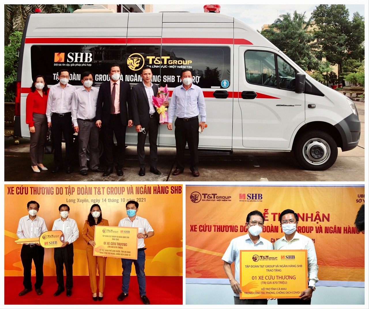 T&T Group và Ngân hàng SHB trao tặng kit xét nghiệm nhanh COVID-19 và xe cứu thương hỗ trợ một số tỉnh, thành T&T Group và Ngân hàng SHB trao tặng kit xét nghiệm nhanh COVID-19 và xe cứu thương hỗ trợ một số tỉnh, thành