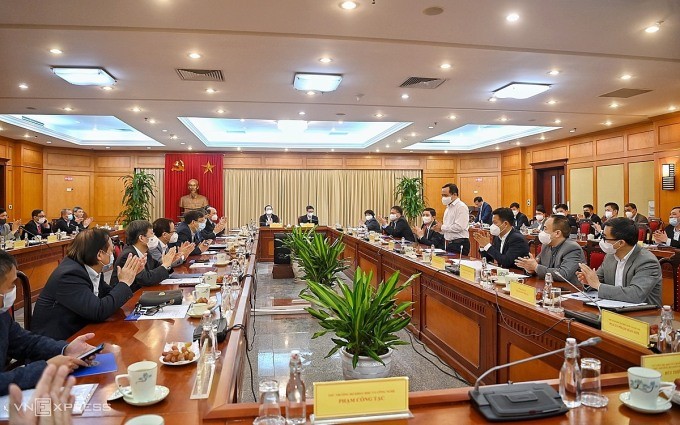 Các nhà khoa học phát biểu tại sự kiện. Ảnh: Giang Huy Các nhà khoa học phát biểu tại sự kiện. Ảnh: Giang Huy