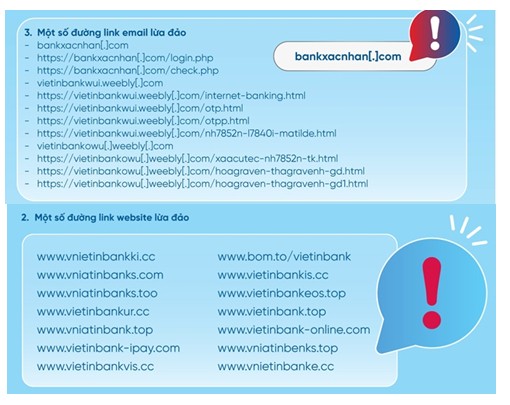 Khách hàng cần cảnh giác trước những đường link website và email lừa đảo Khách hàng cần cảnh giác trước những đường link website và email lừa đảo