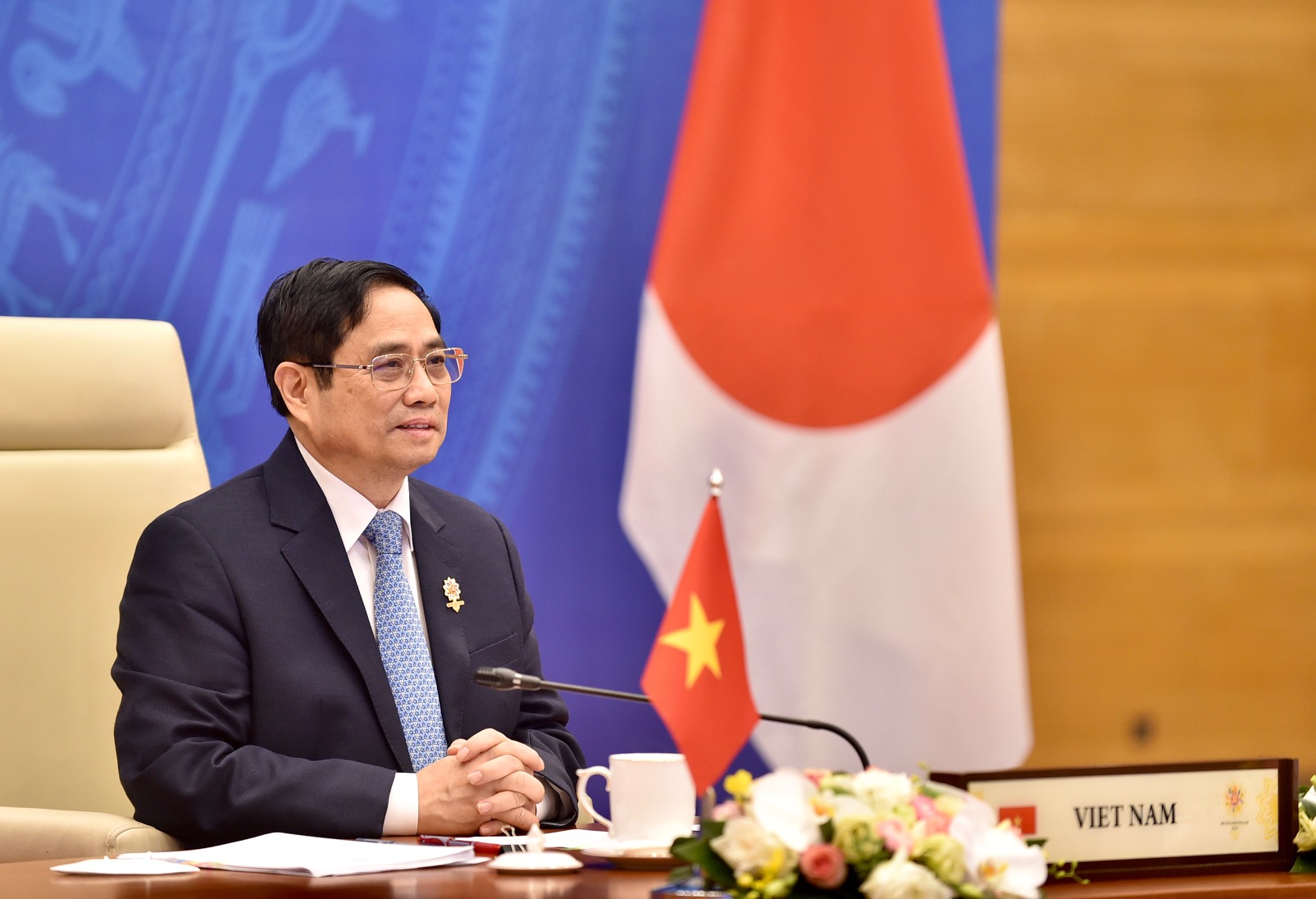 Thủ tướng Phạm Minh Chính đề nghị ASEAN - Nhật Bản phối hợp kiểm soát tốt đại dịch, phục hồi các chuỗi cung ứng Thủ tướng Phạm Minh Chính đề nghị ASEAN - Nhật Bản phối hợp kiểm soát tốt đại dịch, phục hồi các chuỗi cung ứng