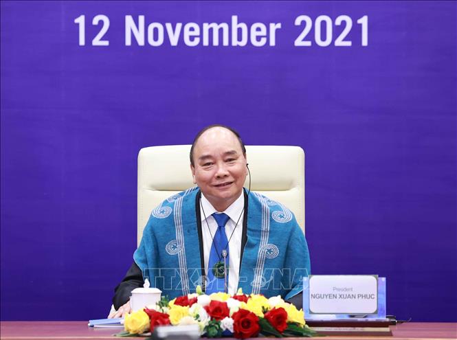 Chủ tịch nước Nguyễn Xuân Phúc: APEC cần tiếp tục là động lực tăng trưởng kinh tế toàn cầu Chú thích ảnh