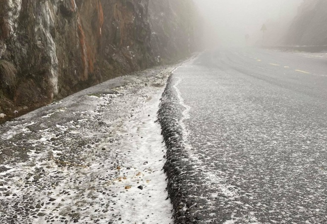 Northern Vietnam mountains engulfed in white snow 5754 3