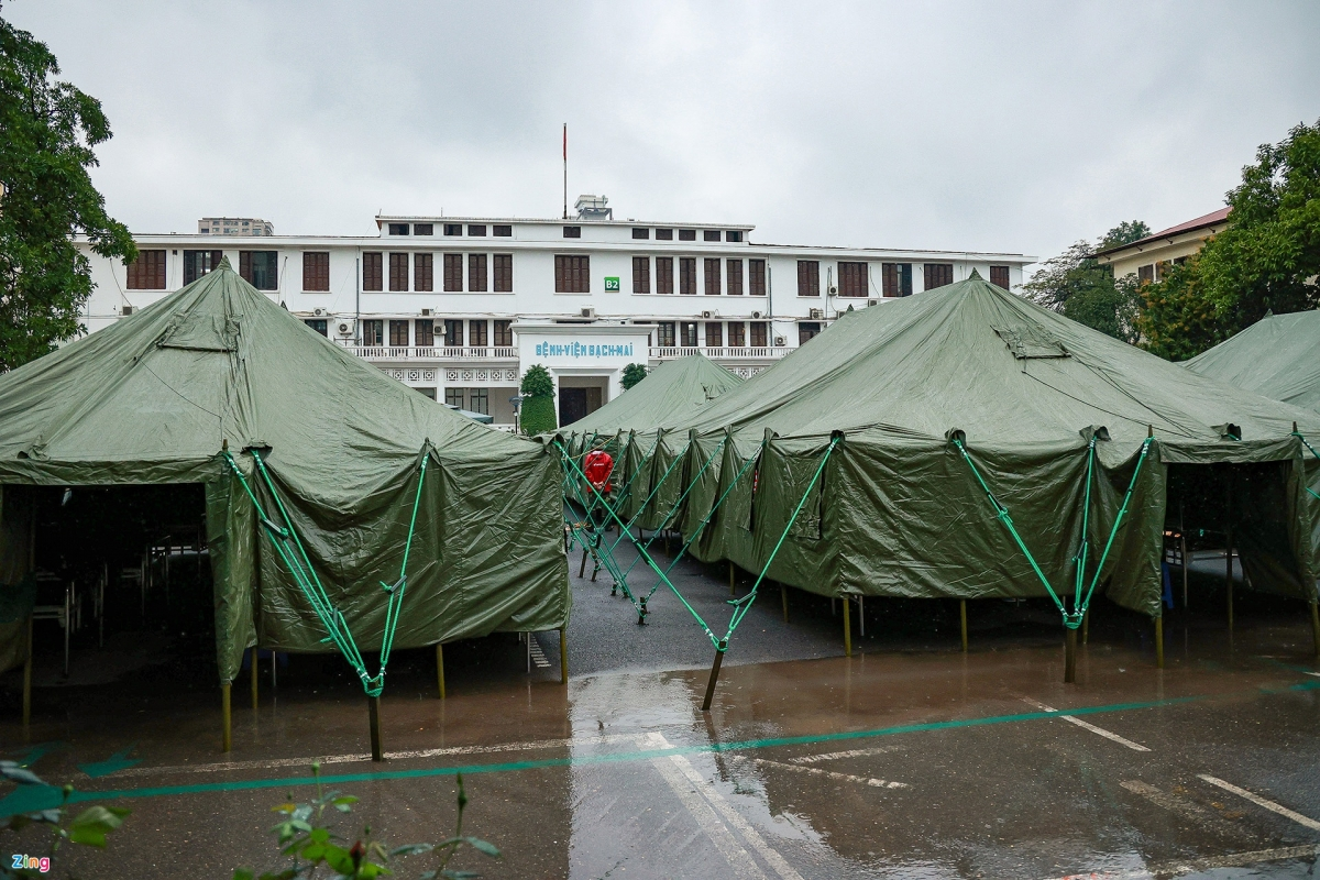 Covid-19 field hospital established in only four hours in Hanoi Covid-19 field hospital established in only four hours in Hanoi