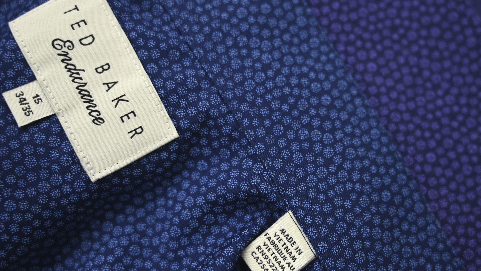 undefined A Ted Baker brand shirt at a factory in Hanoi