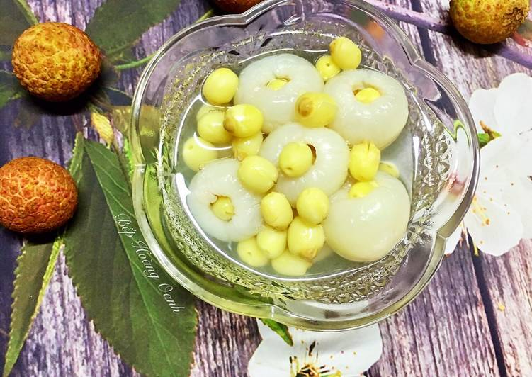 Lychee and lotus seed sweet soup, best dish to cool down on summer days, video Lychee and lotus seed sweet soup, best dish to cool down on summer days, video