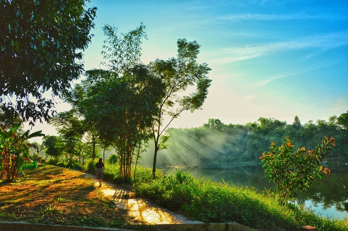 a glimpse of tranquil ancient village in central vietnam