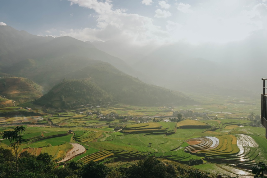 Sublime verdant terraced fields in northwestern Vietnam sublime verdant green terraced fields in northwestern vietnam