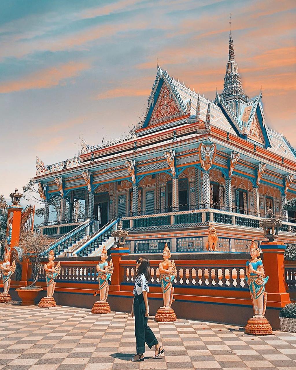 Centenarian solemn Khmer pagodas in Western Vietnam 2053 9