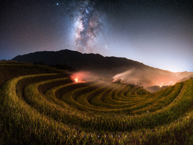 Mu Cang Chai, an ideal place to admire milky way