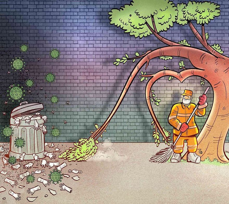 Illustrations by Iranian artist show the harsh reality of doctors during coronavirus outbreak illustrations by iranian artist show the harsh reality of doctors during coronavirus outbreak