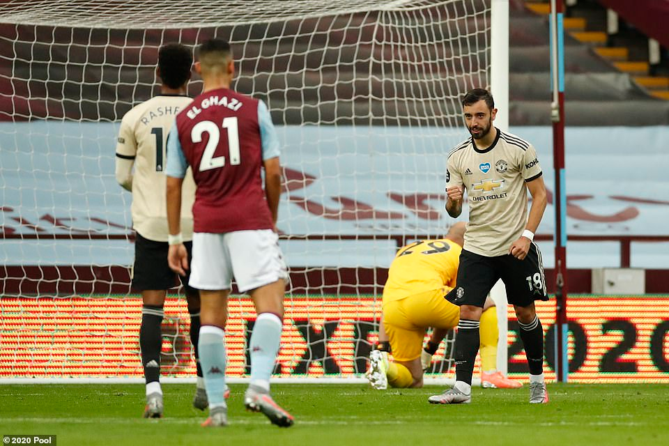 Fernandes netted the opening goal from the penalty spot as United edged ever closer to the Champions League places 3032 4