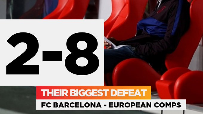 Barcelona conceded eight goals in a game for the first time since losing 8-0 to Sevilla in the Copa del Rey Last 16 in 1946. Collapse 0650 image 1