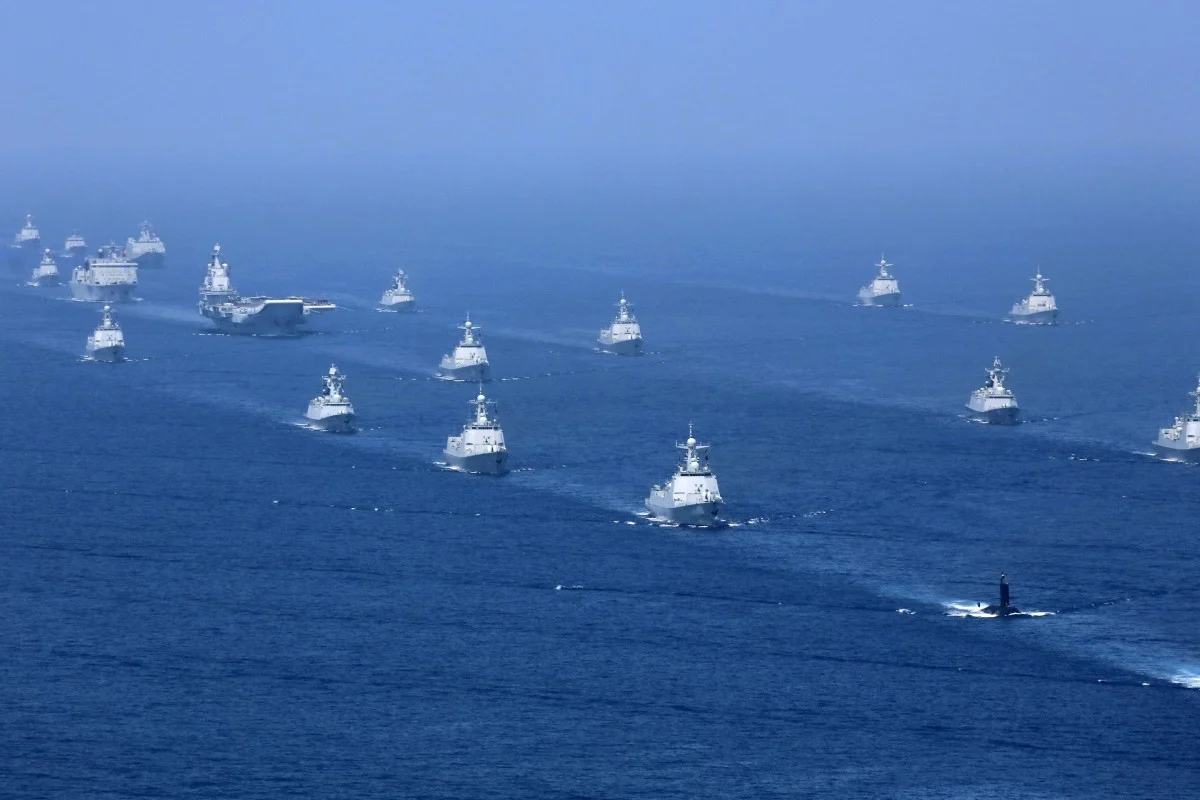 Chinese warships pictured on a 2018 exercise in the South China Sea. Photo: AP 3257 1