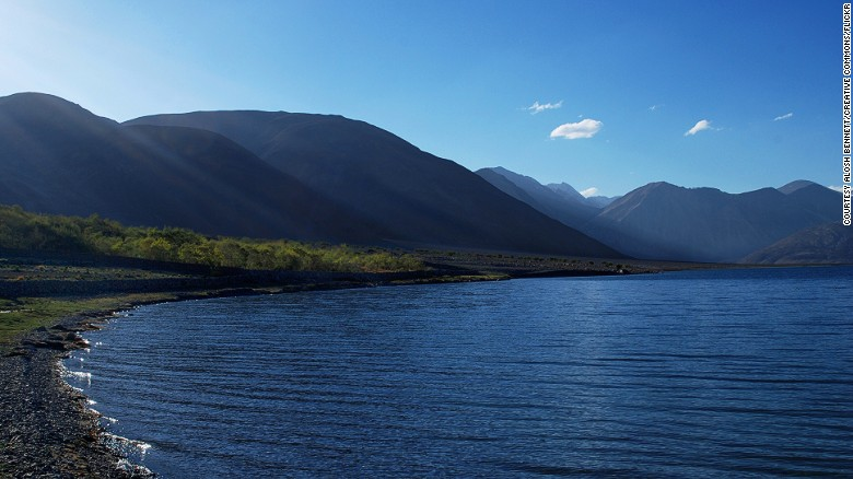 Pangong Tso Lake in the Himalayan Mountains. Photo: CNN 0226 1725 lake