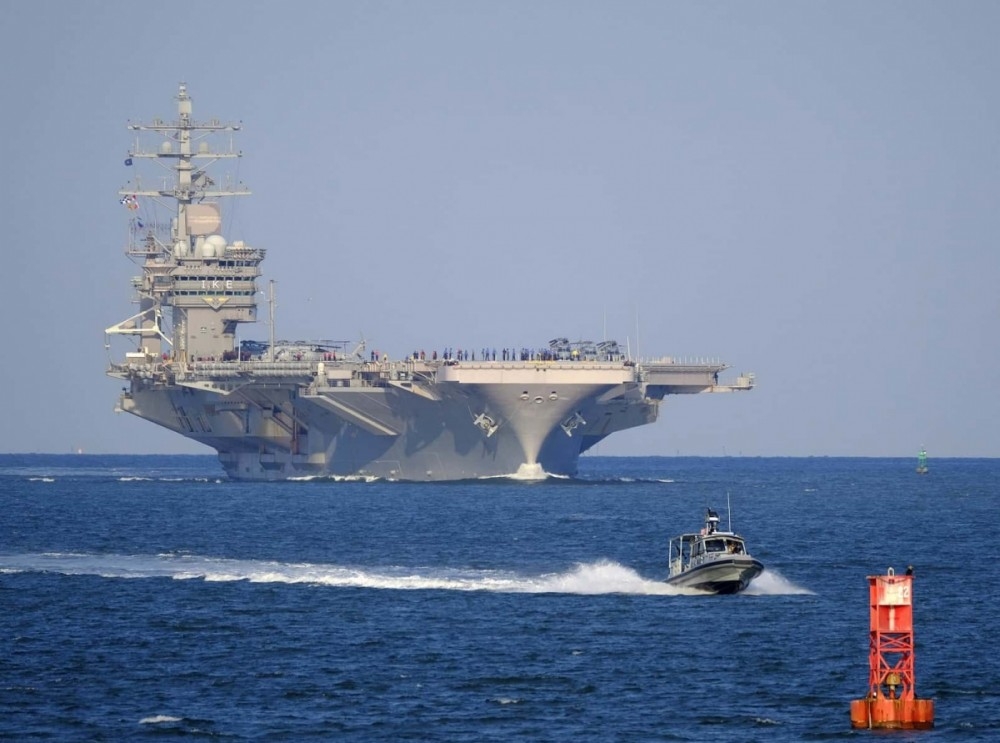Tàu sân bay USS Dwight D. Eisenhower của Mỹ. (Nguồn: Defence Blog) Tàu sân bay USS Dwight D. Eisenhower của Mỹ. (Nguồn: Defence Blog)