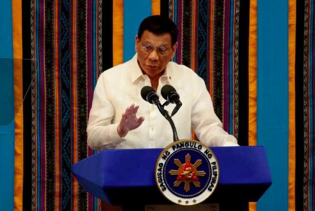 Tổng thống Philippines Rodrigo Duterte. (Ảnh: Reuters) Tổng thống Philippines Rodrigo Duterte. (Ảnh: Reuters)