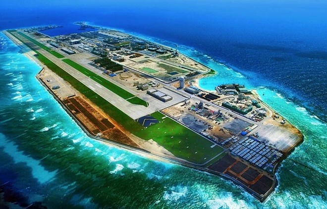 Trung Quốc xây dựng nhiều cơ sở trái phép trên đá Chữ Thập trong quần đảo Trường Sa thuộc chủ quyền của Việt Nam (Ảnh: Báo Thanh niên) trung quoc xay dung nhieu co so trai phep tren da chu thap trong quan dao truong sa thuoc chu quyen cua viet nam anh bao thanh nien