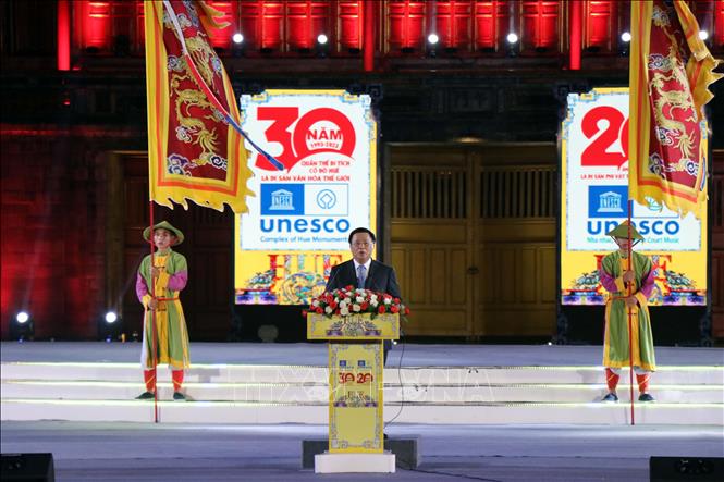Kỷ niệm 30 năm ngày Quần thể Di tích Cố đô Huế và 20 năm Nhã Nhạc được UNESCO vinh danh Chú thích ảnh
