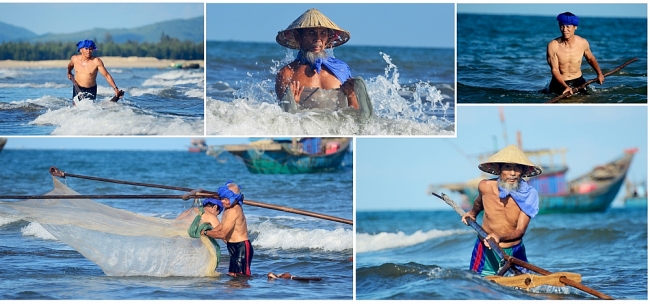 Vượt muôn trùng khơi khai thác hải sản ở ngư trường Trường Sa, Hoàng Sa, họ mang theo bên mình lá cờ Tổ quốc, để hiên ngang, vững vàng trước những vòi rồng, sự gây hấn từ những con tàu lạ, kiên định bảo vệ chủ quyền đất nước. Nhỏ bé mà kiên trung, bình dị, cần cù mà kiêu hãnh… chính là hình ảnh của những ngư dân làng biển! Chỉ cần nghe tiếng sóng là đã thấy quê nhà