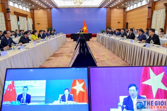 Phiên họp lần thứ 12 Ủy ban chỉ đạo hợp tác song phương Việt Nam - Trung Quốc được tổ chức dưới hình thức trực tuyến. 1203 1