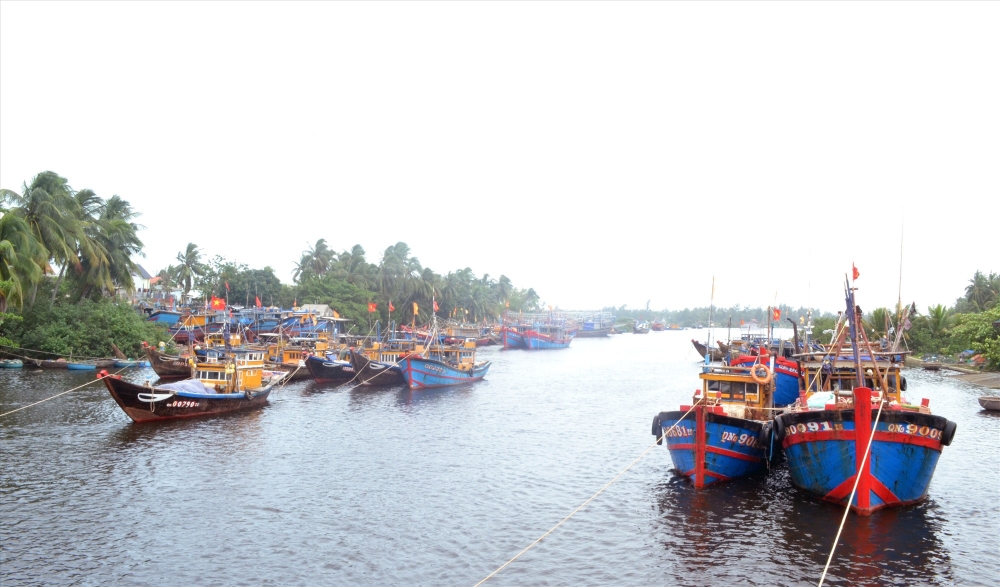 Ngư dân neo đậu tàu cá dọc sông Trường Giang, không đảm bảo an toàn trong mùa mưa bão. Ảnh: VIỆT NGUYỄN Ngư dân neo đậu tàu cá dọc sông Trường Giang, không đảm bảo an toàn trong mùa mưa bão. Ảnh: VIỆT NGUYỄN