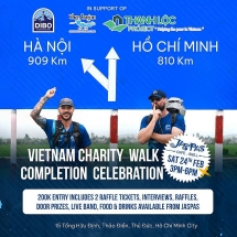 Người nước ngoài đi bộ 2.000 km quyên góp tiền cho trẻ em Việt Nam