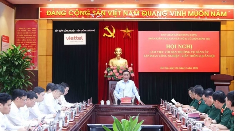 ក្រុមត្រួតពិនិត្យលេខ ១២ ធ្វើការជាមួយគណៈកម្មាធិការអចិន្ត្រៃយ៍នៃគណៈកម្មាធិការបក្សគ្រុបក្រុមហ៊ុន Viettel ក្រុមត្រួតពិនិត្យលេខ ១២ ធ្វើការជាមួយគណៈកម្មាធិការអចិន្ត្រៃយ៍នៃគណៈកម្មាធិការបក្សគ្រុបក្រុមហ៊ុន Viettel