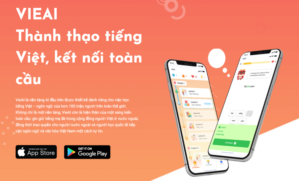 រៀនភាសាវៀតណាមក្នុងយុគសម័យ ៤.០៖ រៀនពាក្យតាមទូរស័ព្ទ អនុវត្តការនិយាយជាមួយ AI